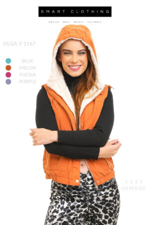 LAUREN 1067 CHALECO MUJER PIEL DE DURAZNO